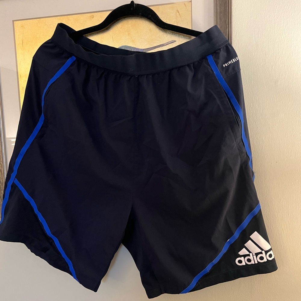 Navy Men’s Adidas Large Shorts PRIMEBLUE